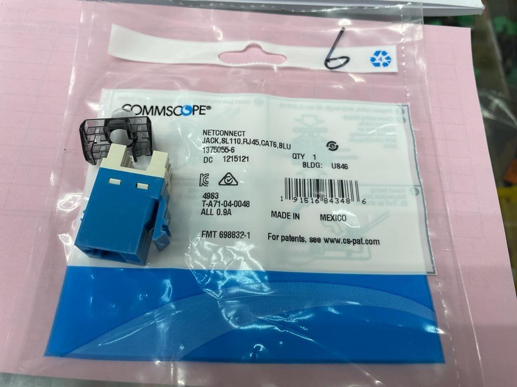 COMMSCOPE AMP CAT.6 Netconnect 網路jack 資訊座 資訊插座 1375055-6