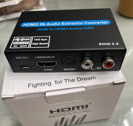 HDMI2.0音頻分離器 4K 60HZ 音頻轉換器影音分離 HDMI to hdmi/光纖/RCA/audio