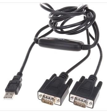 Z-TEK ZE537 USB 2.0 轉 2個 RS232 接口 轉接線